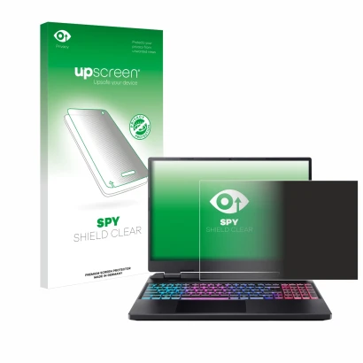 Front side of a product packaging with the brand logo upscreen. Next to it is the device Acer Predator Helios Neo 16 shown wit