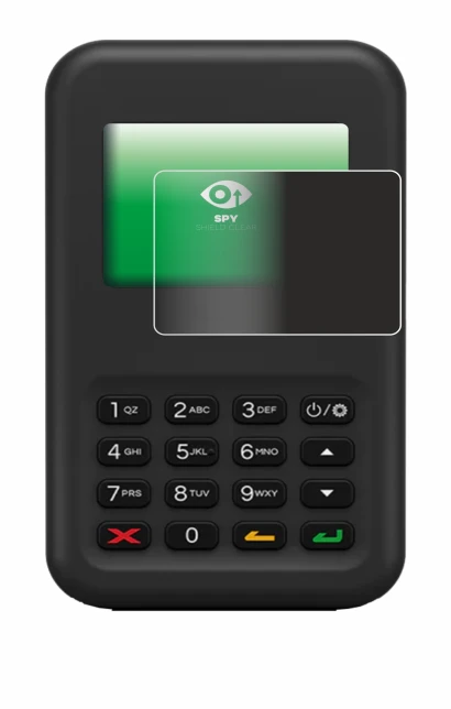 Image of the device Shopify WisePad 3 with a wide variety of screen protectors.