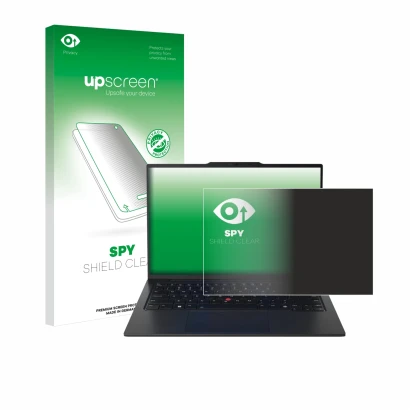 Front side of a product packaging with the brand logo upscreen. Next to it is the device Lenovo ThinkPad X1 Carbon Gen 12 14