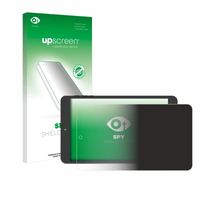 Front side of a product packaging with the brand logo upscreen. Next to it is the device SZTPS Tablet 8" shown with the corres