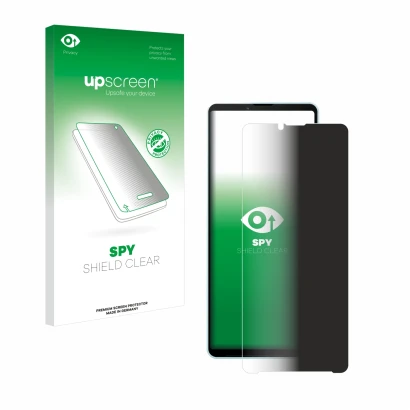 Front side of a product packaging with the brand logo upscreen. Next to it is the device Sony Xperia 10 VI shown with the corr