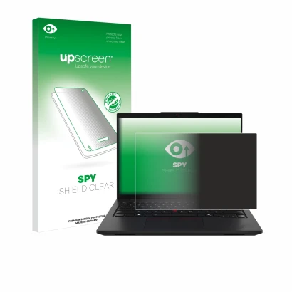 Front side of a product packaging with the brand logo upscreen. Next to it is the device Lenovo ThinkPad L14 Gen 5 shown with 