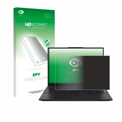 Front side of a product packaging with the brand logo upscreen. Next to it is the device Lenovo ThinkPad L16 Gen 1 shown with