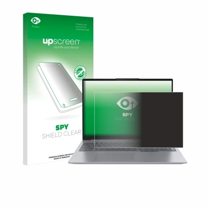 Front side of a product packaging with the brand logo upscreen. Next to it is the device Lenovo ThinkBook 16 Gen 7 shown with 