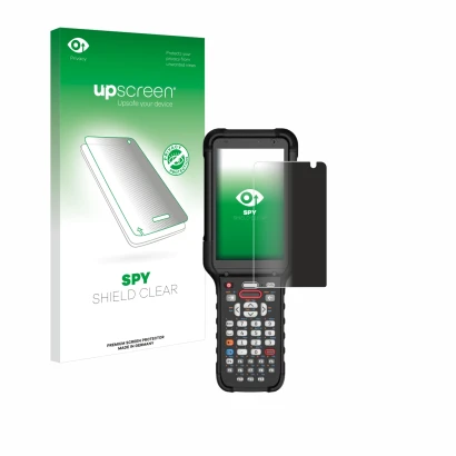 Front side of a product packaging with the brand logo upscreen. Next to it is the device Honeywell CK67 shown with the corresp