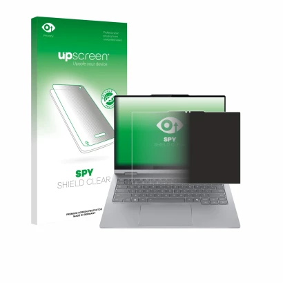 Front side of a product packaging with the brand logo upscreen. Next to it is the device Lenovo ThinkBook 14 2-in-1 Gen 5 show