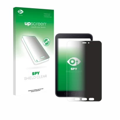 Front side of a product packaging with the brand logo upscreen. Next to it is the device Samsung galaxy Tab Active 5 5G Enterp