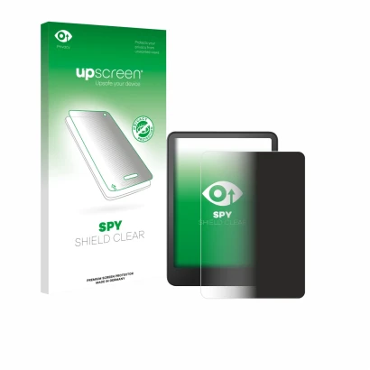 Front side of a product packaging with the brand logo upscreen. Next to it is the device Amazon Kindle Colorsoft shown with th