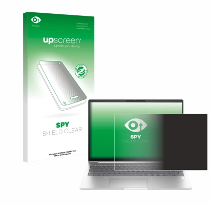 Front side of a product packaging with the brand logo upscreen. Next to it is the device HP EliteBook 6 G1i 14 shown with the 