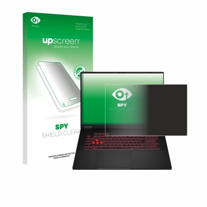 Front side of a product packaging with the brand logo upscreen. Next to it is the device ASUS TUF Gaming A18 2025 shown with t