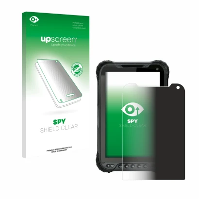 Front side of a product packaging with the brand logo upscreen. Next to it is the device Unitech TB85 Plus shown with the corr