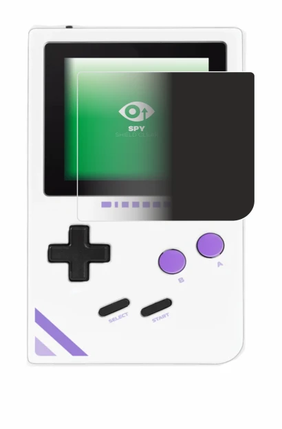 Image of the device Modretro Chromatic with a wide variety of screen protectors.