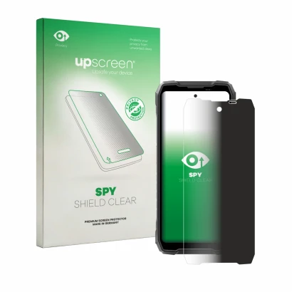Front side of a product packaging with the brand logo upscreen. Next to it is the device Blackview Rock 5 shown with the corre