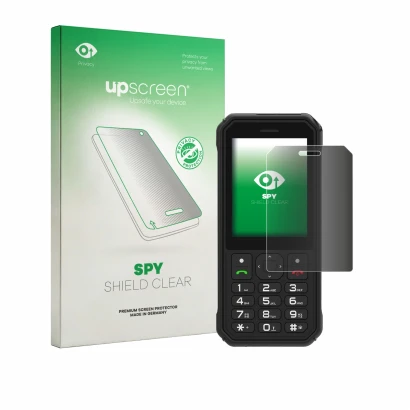 Front side of a product packaging with the brand logo upscreen. Next to it is the device AGM M11 shown with the corresponding