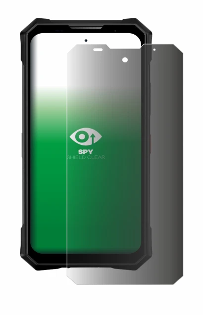 Image of the device Doogee V50 with a wide variety of screen protectors.