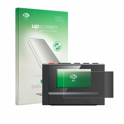 Front side of a product packaging with the brand logo upscreen. Next to it is the device FiiO SnowSky Echo Mini shown with the