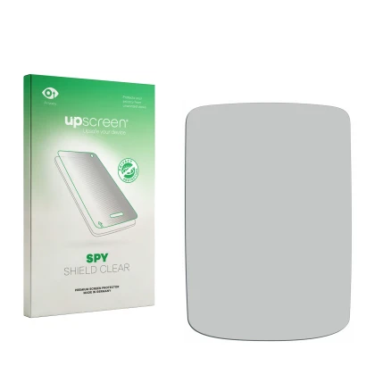 Front side of a product packaging with the brand logo upscreen. Next to it is the corresponding screen protector.