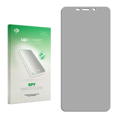 Front side of a product packaging with the brand logo upscreen. Next to it is the corresponding screen protector.