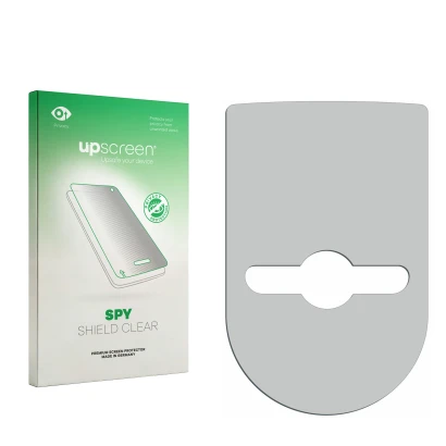 Front side of a product packaging with the brand logo upscreen. Next to it is the corresponding screen protector.