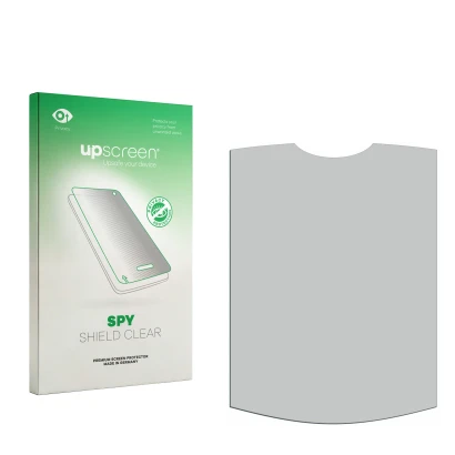 Front side of a product packaging with the brand logo upscreen. Next to it is the corresponding screen protector.