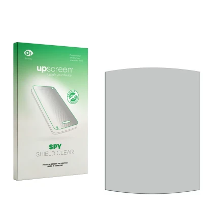 Front side of a product packaging with the brand logo upscreen. Next to it is the corresponding screen protector.