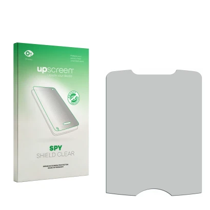Front side of a product packaging with the brand logo upscreen. Next to it is the corresponding screen protector.