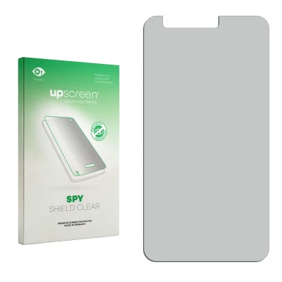 Front side of a product packaging with the brand logo upscreen. Next to it is the corresponding screen protector.