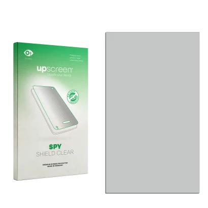 Front side of a product packaging with the brand logo upscreen. Next to it is the corresponding screen protector.