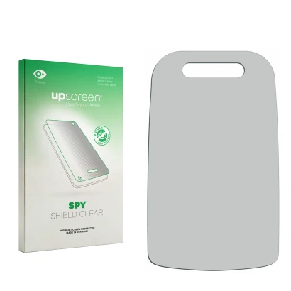 Front side of a product packaging with the brand logo upscreen. Next to it is the corresponding screen protector.