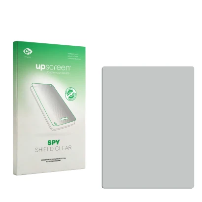 Front side of a product packaging with the brand logo upscreen. Next to it is the corresponding screen protector.