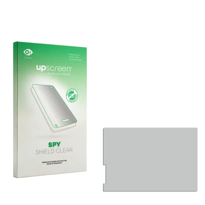 Front side of a product packaging with the brand logo upscreen. Next to it is the corresponding screen protector.