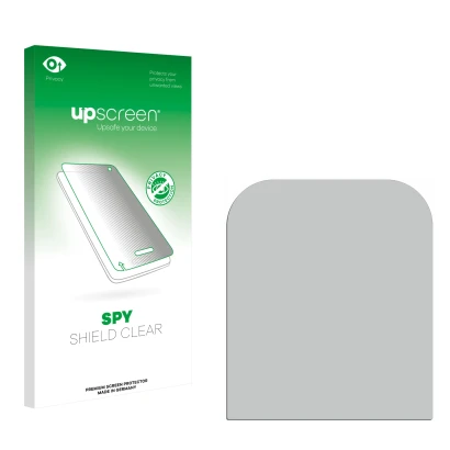 Front side of a product packaging with the brand logo upscreen. Next to it is the corresponding screen protector.
