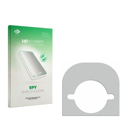 Front side of a product packaging with the brand logo upscreen. Next to it is the corresponding screen protector.