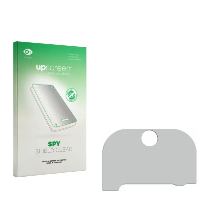 Front side of a product packaging with the brand logo upscreen. Next to it is the corresponding screen protector.