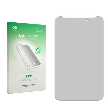 Front side of a product packaging with the brand logo upscreen. Next to it is the corresponding screen protector.