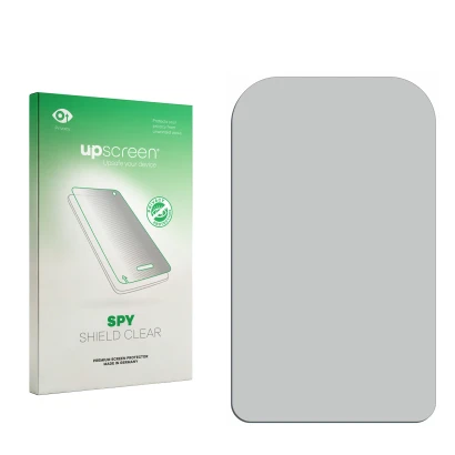 Front side of a product packaging with the brand logo upscreen. Next to it is the corresponding screen protector.