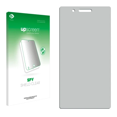 Front side of a product packaging with the brand logo upscreen. Next to it is the corresponding screen protector.