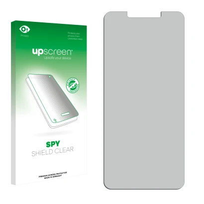 Front side of a product packaging with the brand logo upscreen. Next to it is the corresponding screen protector.