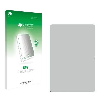 Front side of a product packaging with the brand logo upscreen. Next to it is the corresponding screen protector.