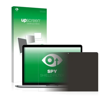 Front side of a product packaging with the brand logo upscreen. Next to it is the device Apple MacBook Pro 13" 2017 shown with
