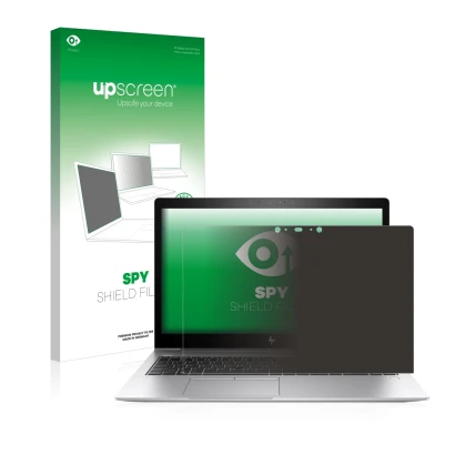 Front side of a product packaging with the brand logo upscreen. Next to it is the device HP EliteBook 850 G5 Touch shown with