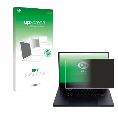Front side of a product packaging with the brand logo upscreen. Next to it is the device Razer Blade 14 2025 shown with the co
