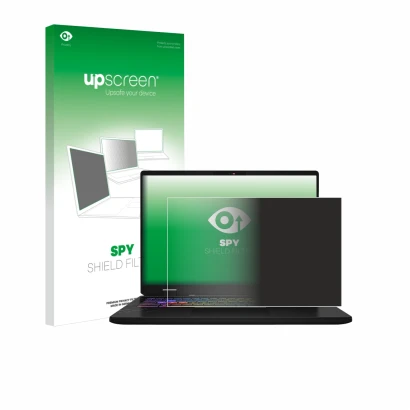 Front side of a product packaging with the brand logo upscreen. Next to it is the device MSI Vector 16 HX AI shown with the co