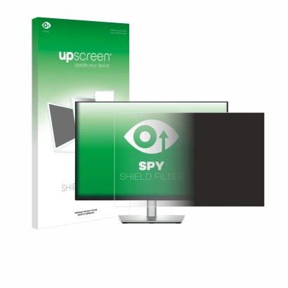 Front side of a product packaging with the brand logo upscreen. Next to it is the device Dell P2425E shown with the correspond