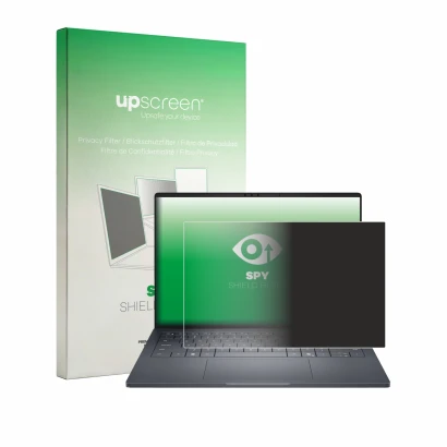 Front side of a product packaging with the brand logo upscreen. Next to it is the device Dell Pro Max 14 Premium shown with th