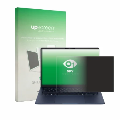 Front side of a product packaging with the brand logo upscreen. Next to it is the device HP EliteBook X G2a 14 shown with the