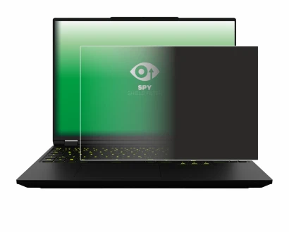 Image of the device XMG Neo 16 with a wide variety of screen protectors.