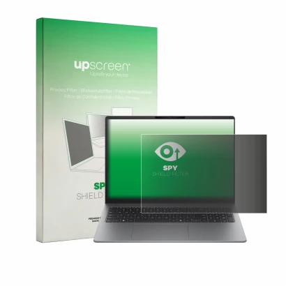 Front side of a product packaging with the brand logo upscreen. Next to it is the device HP 200 G2i 16" shown with the corresp