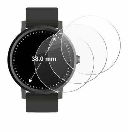 Image of the device Watches (Circular, ø: 38 mm) with a wide variety of screen protectors.