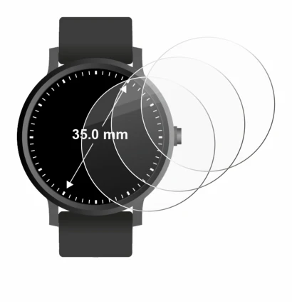 Image of the device Watches (Circular, ø: 35 mm) with a wide variety of screen protectors.